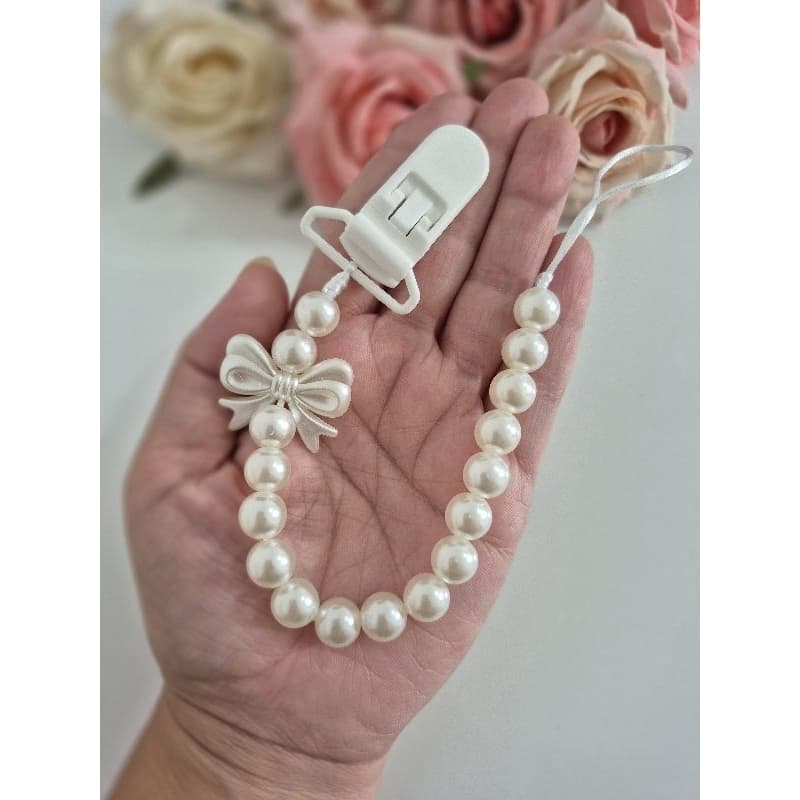 Prendedor de Chupeta Menina  para Batizado. Prendedor de Bico Menina /Enxoval / Maternidade