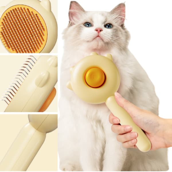Pente Agulha Para Animais De Estimação Escova Pet Gato Cão Cachorro Remove Pelo Solto Massageador