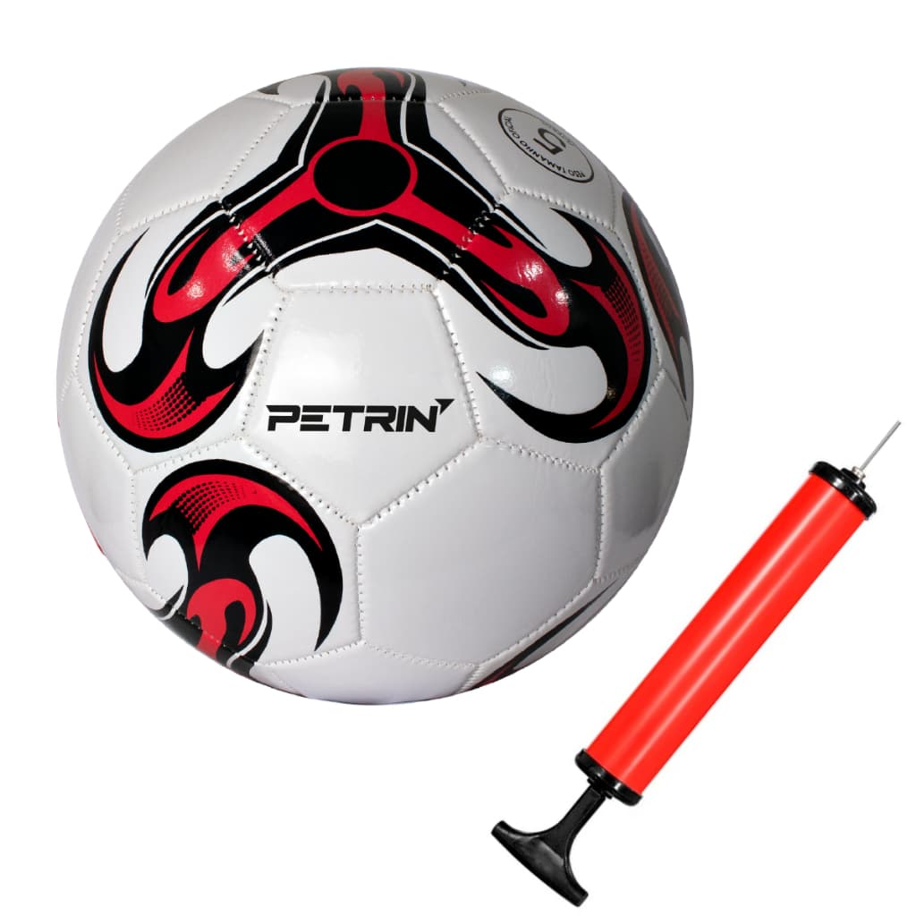 Kit Bola de Futebol Campo Petrin + Bomba de Ar e Bico  Durabilidade e Precisão para Jogos, Treinos e Lazer