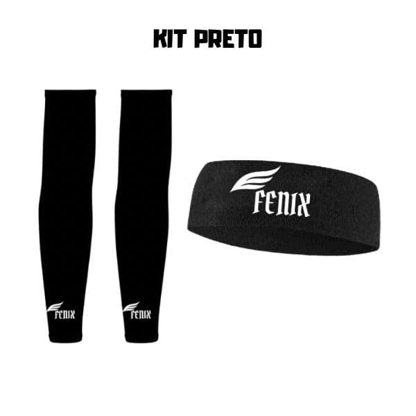 Kit Com Manguito Proteção Solar + Faixa De Esportes Testeira