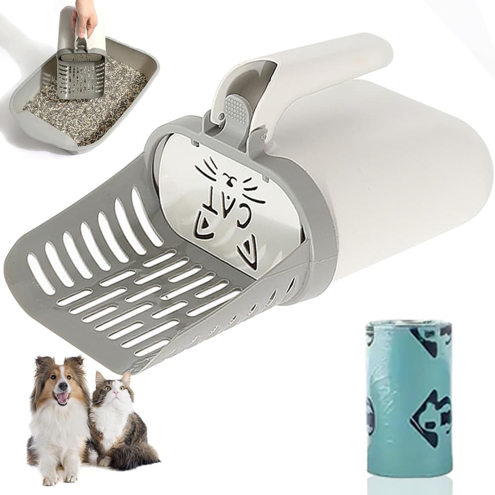 Pá para Areia de Gato com Grande Capacidade Removível Multifuncional para Casa Pet Shop e Viagens com Gatos