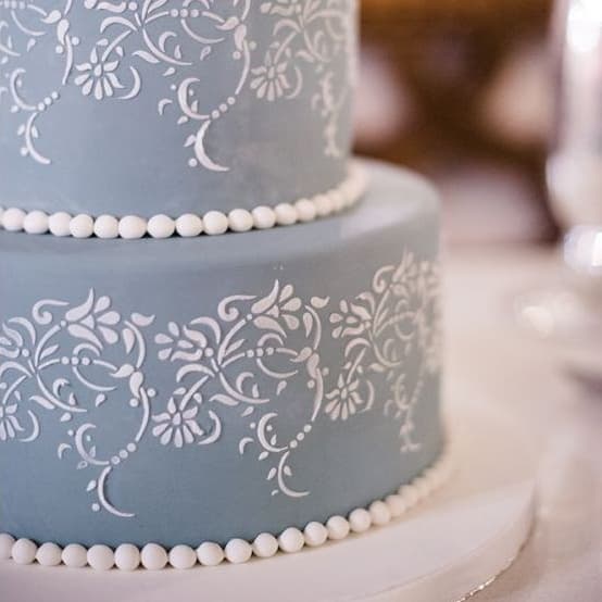 Stencil Para Bolo - Ramos de Flores