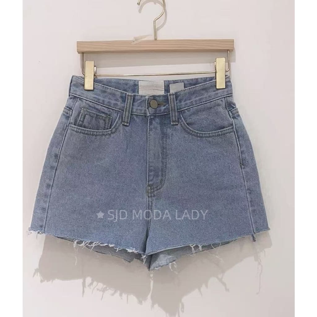 SJD MODA LADY shorts jeans casual sensual sem lycra bainha rasgados