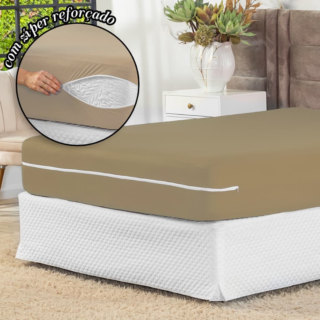 Capa Para Colchão Com Zíper Em Malha Gel Cores Variadas