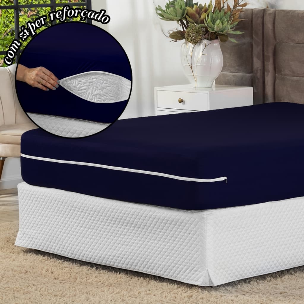 Capa de Colchão Casal,Queen, King ,Solteiro Protetor em Malha com Zíper