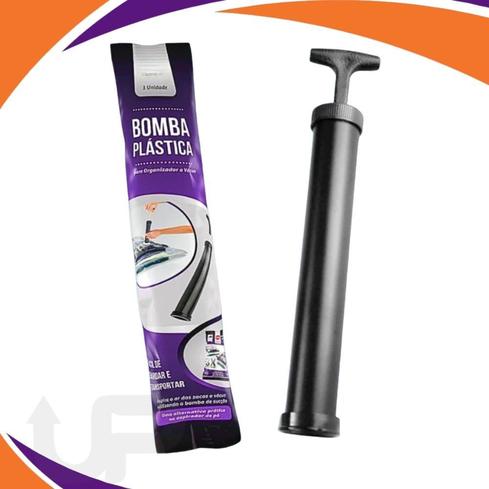 Bomba para Saco a Vacuo Sucção Manual Organizador Plástico Multiuso