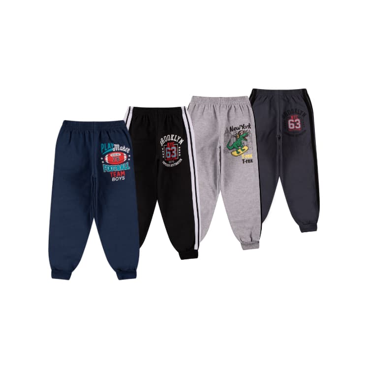 Kit Sortido Calça Moletom Estampada Masculina/Menino Infantil e Juvenil do 1 ao 14 Inverno
