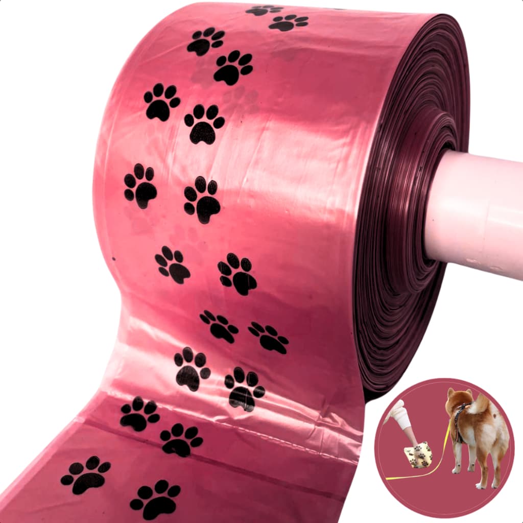 Bobina c/ 400 Saquinhos de Lixo Coco Pet Biodegradavel 28x30 Rosa