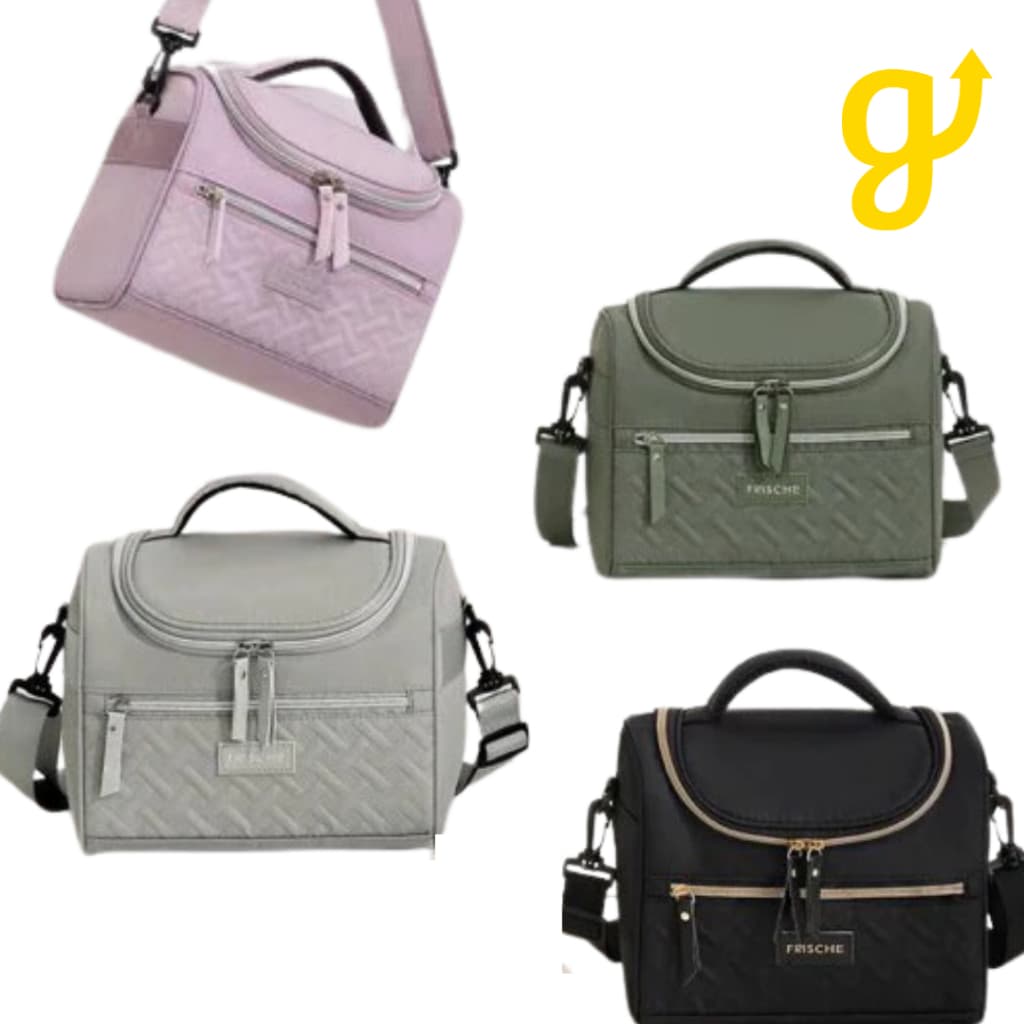 Bolsa Térmica Lancheira Almoço Marmita 2 Compartimentos Academia Fitness Praia Isolamento Térmico Armazenamento Alimento