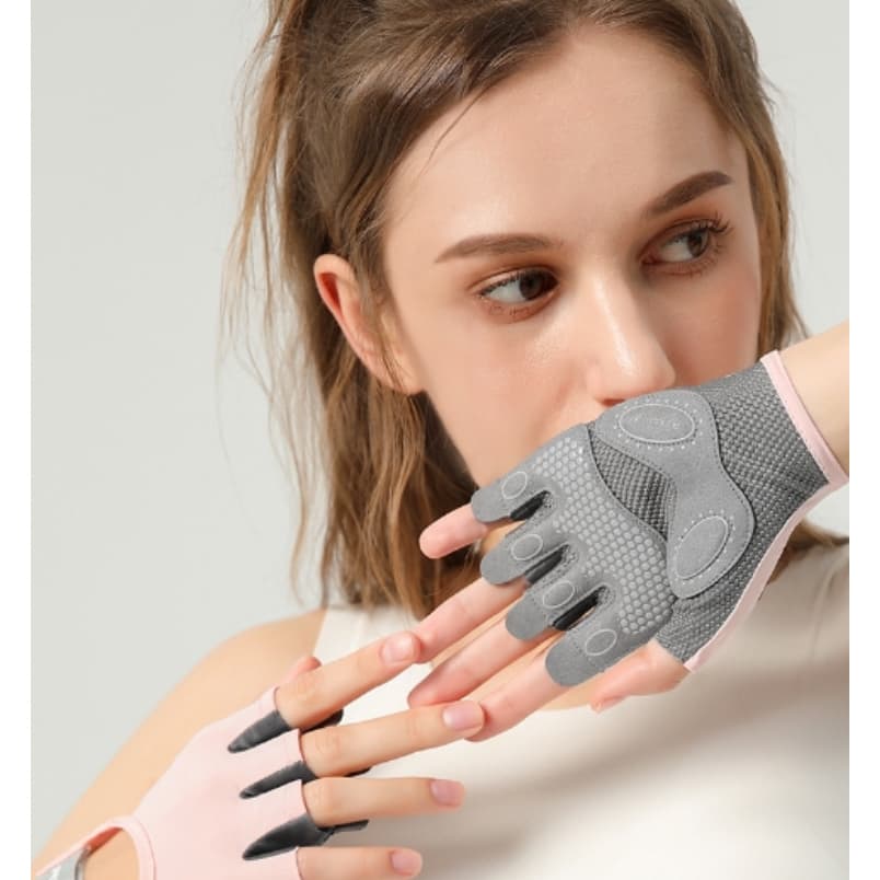 1 Par De Luvas De Ginástica Antiderrapantes Respiráveis Para Homem Mulher Fitness Construção Corporal