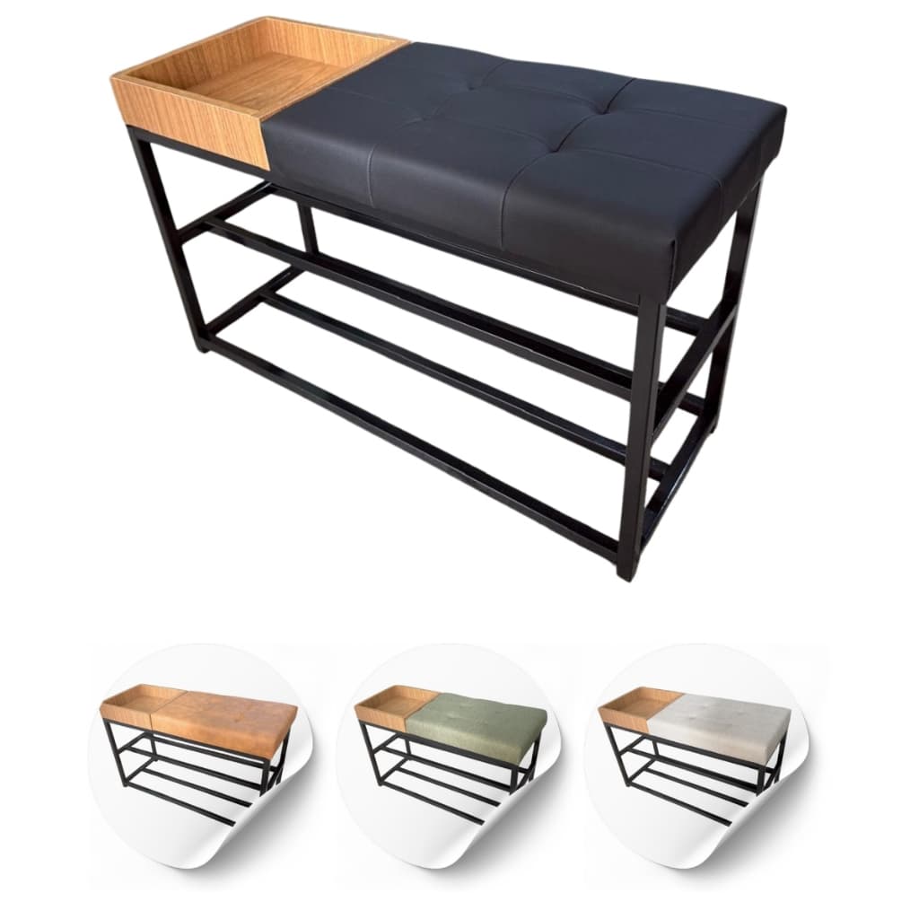 Sapateira Banco Banquinho Estofado Para Casa 80cm Aparador Luxo
