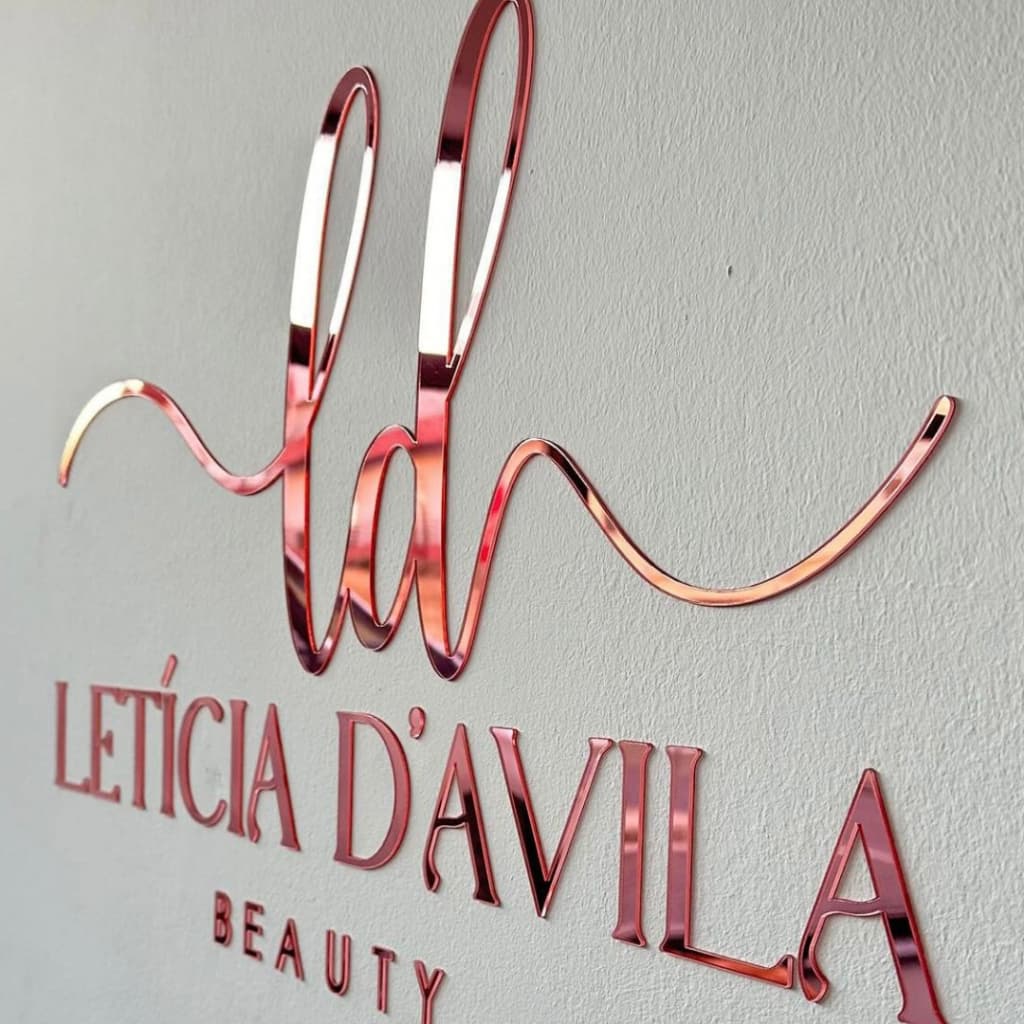 Logos em Acrílico Espelhado 2mm – Rose, Prateado e Dourado