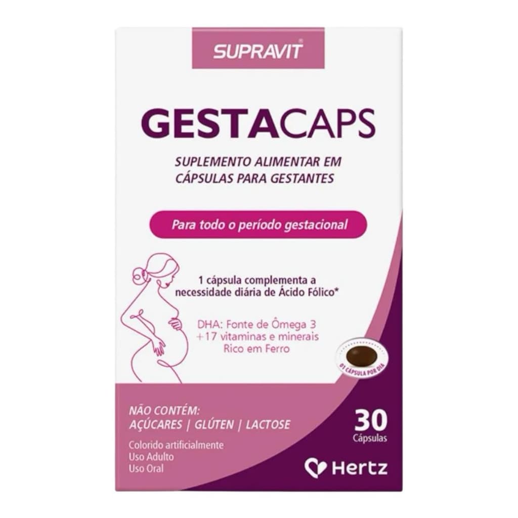 Gestacaps 30 Cápsulas - Vitaminas Para Gestantes Val 06.26