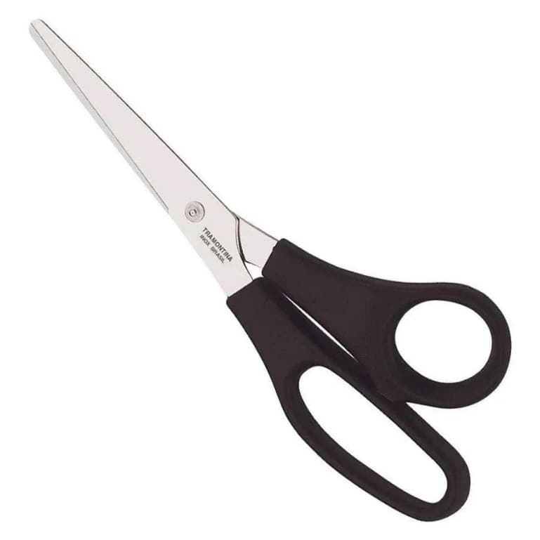 Tesoura Tramontina Preta Multiuso Corte Aço Inox 7 Poleg