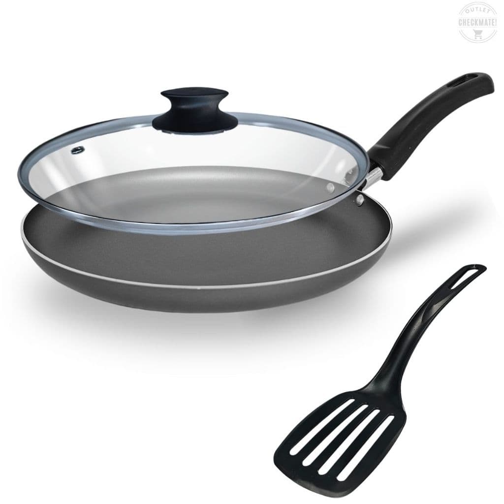 Frigideira Panquequeira Tapioqueira 22 cm Antiaderente Com 5 Camadas de Teflon Cor Preto Grafite