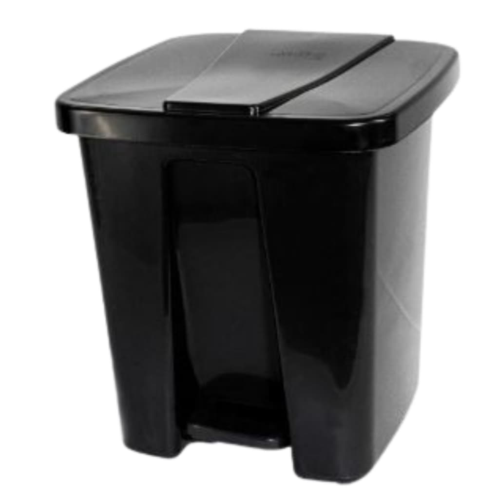 Lixeira 15 Litros com Pedal para banheiro cozinha - Branco ou Preto - Plasconex