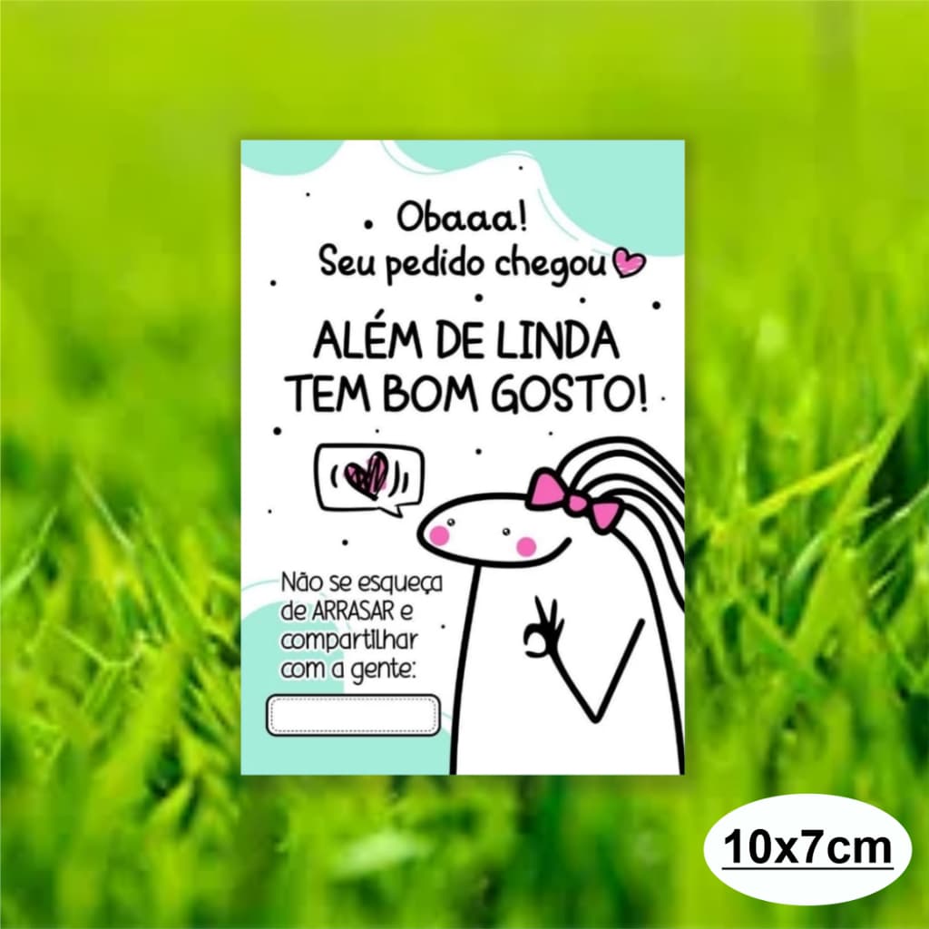 125 UNIDADES -  Panfletos de Agradecimento ao Cliente - Meme Flork - 7x10 folheto carta gratidão  ENVIO IMEDIATO
