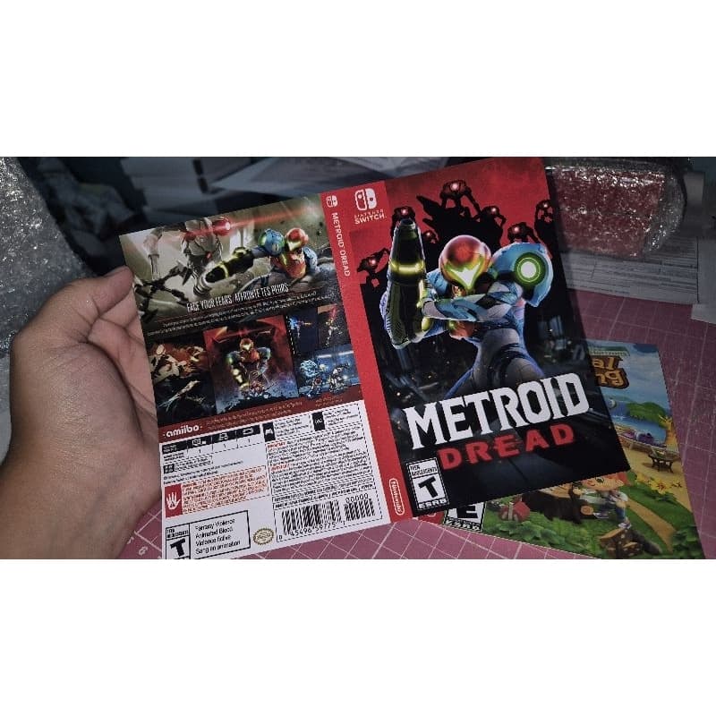 capa / encarte de papel para nintendo switch