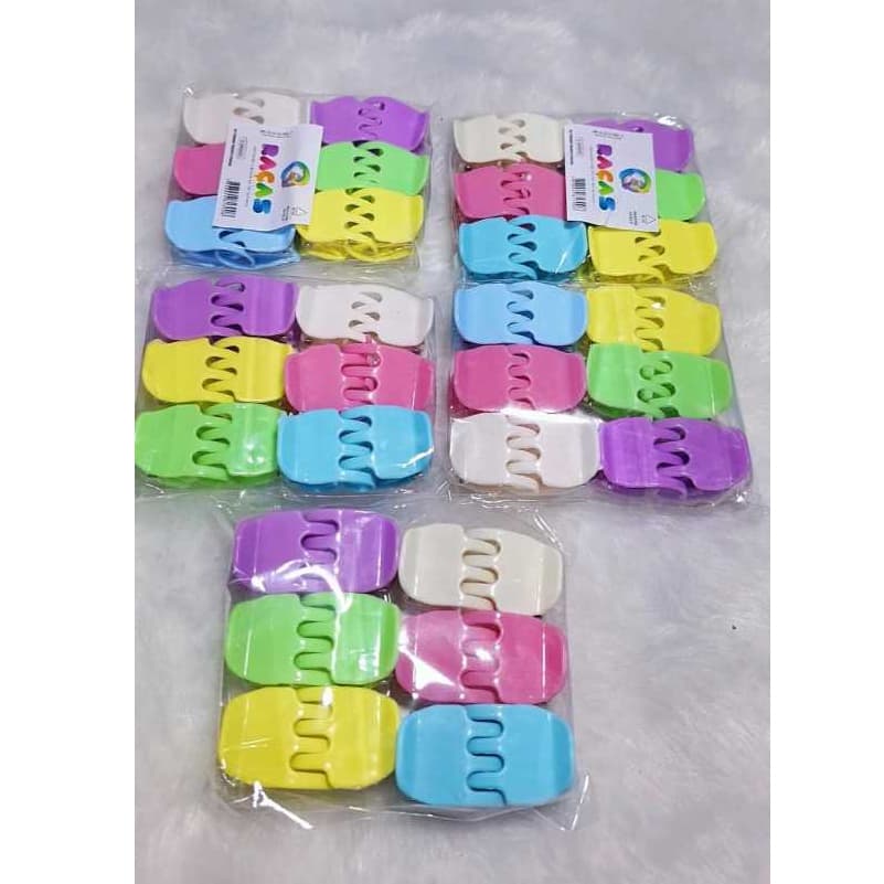 Kit 60 Piranhas Tridente Prendedor de Cabelo Presilha Cores Variadas tamanho P