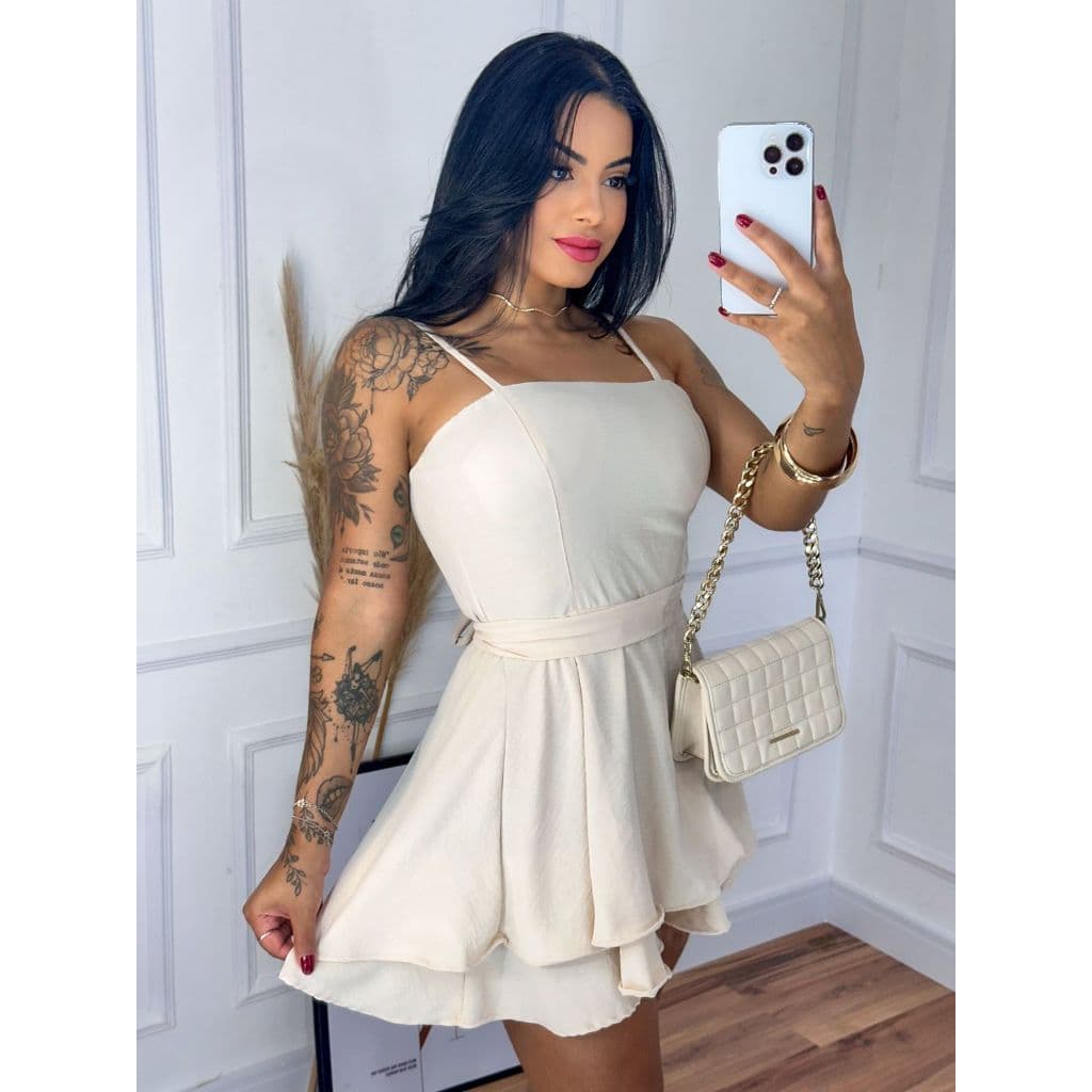 MACAQUINHO RODADO DUNAS COM BOJO  MODA FEMENINA MACAQUINHO  FORRADO VERÂO 2024