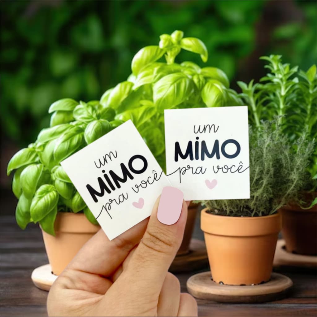 40 - 240 Unidades Mini Cartão Agradecimento para seu cliente Frase Um Mimo para você 4x5cm