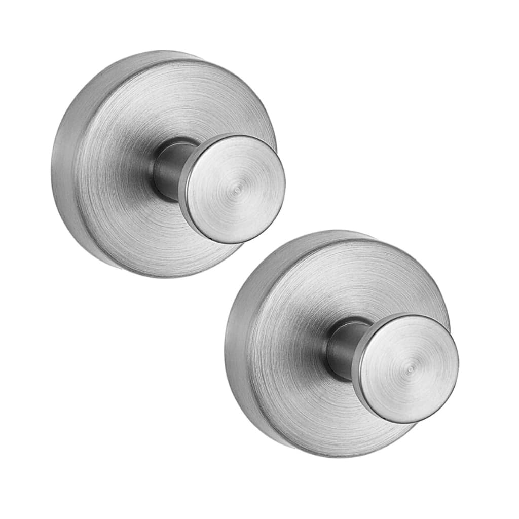 Kit 2 Ganchos De Ventosa Aço Para Toalha Parede De Banheiro