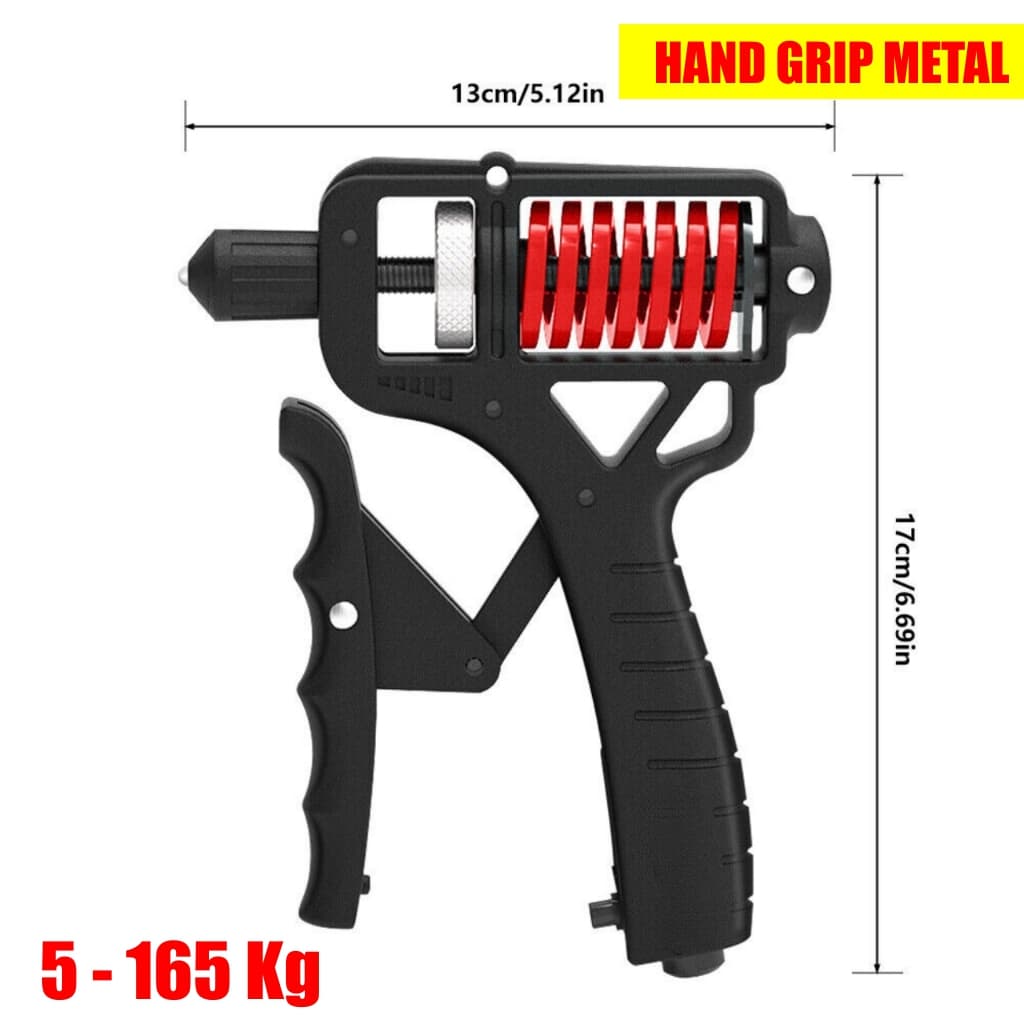 Hand Grip Metal 5-165 kg Resistente Fortalecedor Exercício Braço Antebraço Mola com Ajuste de Força