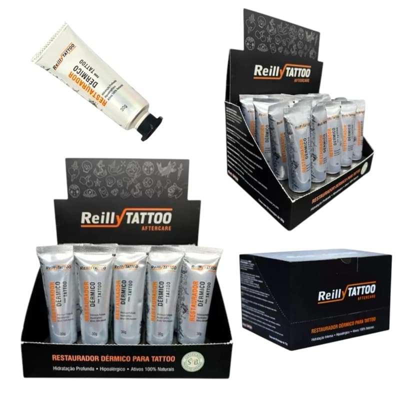 Aftercare Tatuagem Reilly 30g - 20 Un Para Tattoo pomada cicatrizante para tatuagem