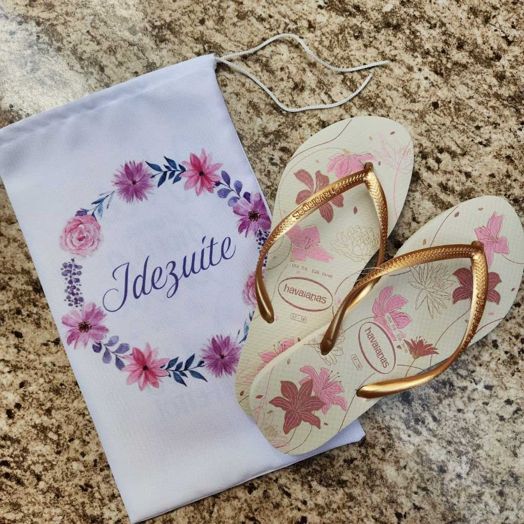 Saquinho/Sacolinha para Chinelo Personalizado
