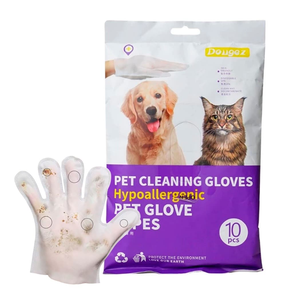 Luvas Descartáveis Umedecidas Higienização Limpeza De Pets Banho a Seco