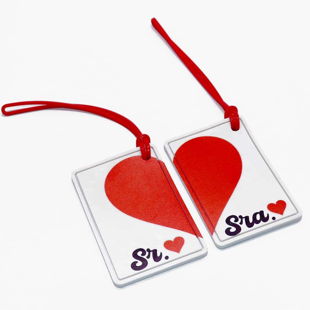 Tag de Bagagem - Sr. e Sra. (escreva no verso com caneta)