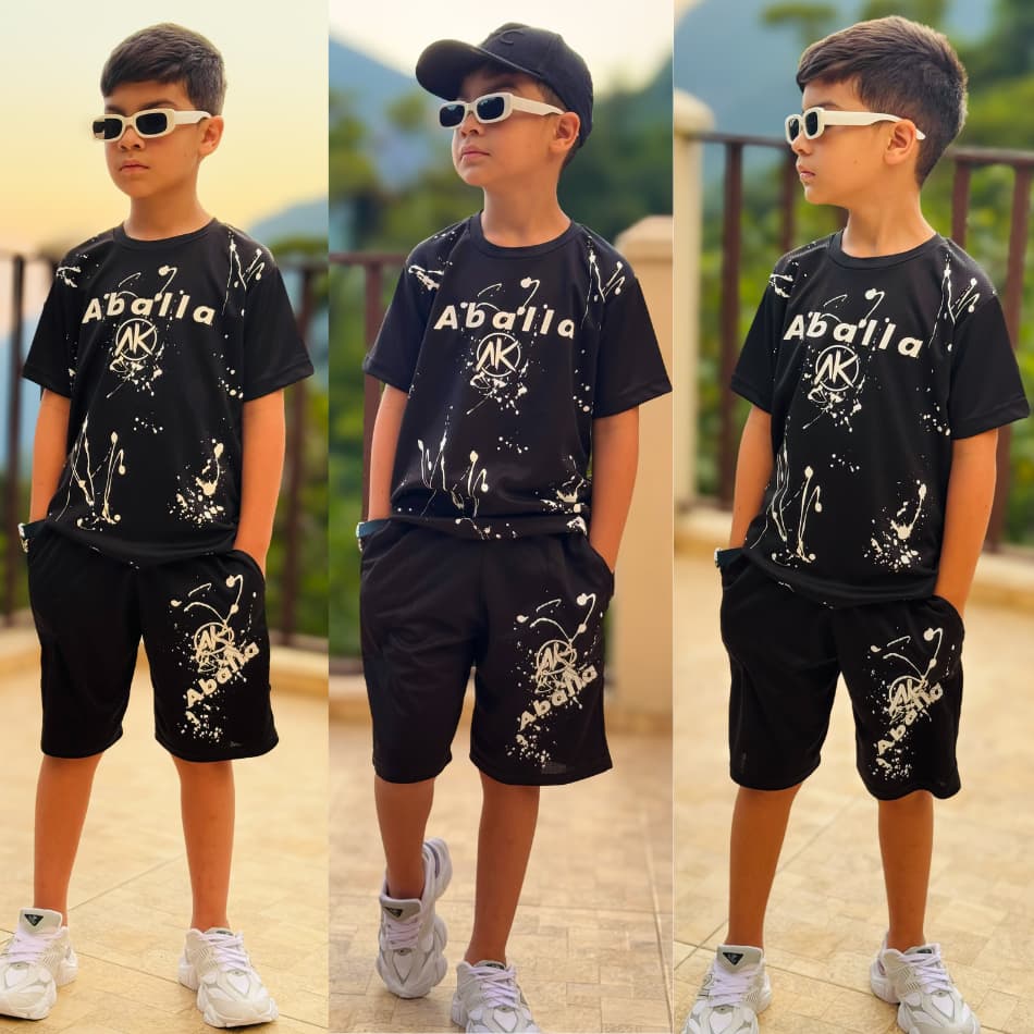 Conjunto Infantil Juvenil Dri Fit Kit Camisa e Bermuda Premium 4 ao 14 anos