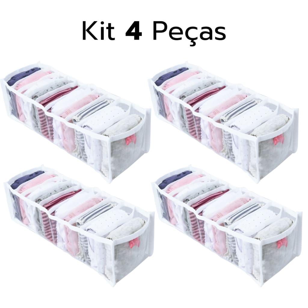 Colmeia Organizadora Cristal Calcinha Meias Lenços 4 Pç