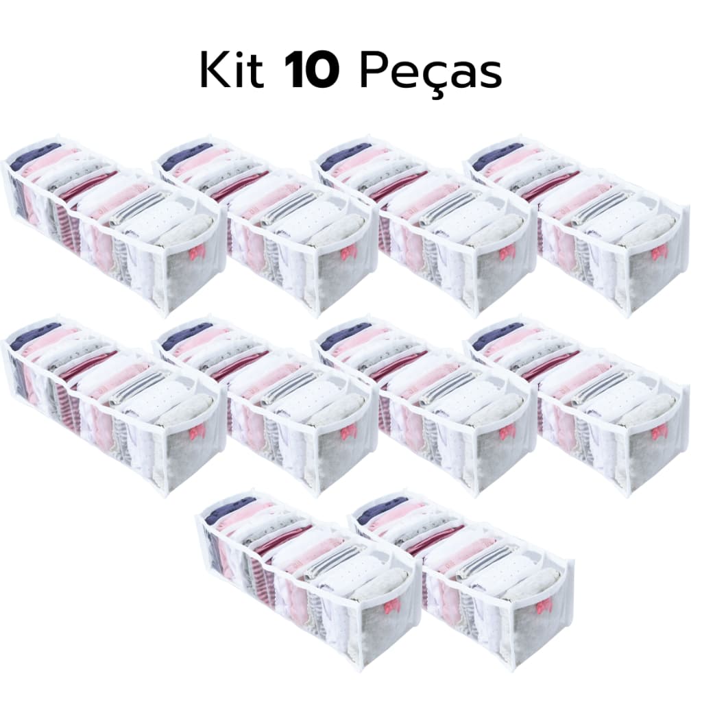 Colmeia Organizadora Cristal Calcinha Meias Lenços 10 Pç