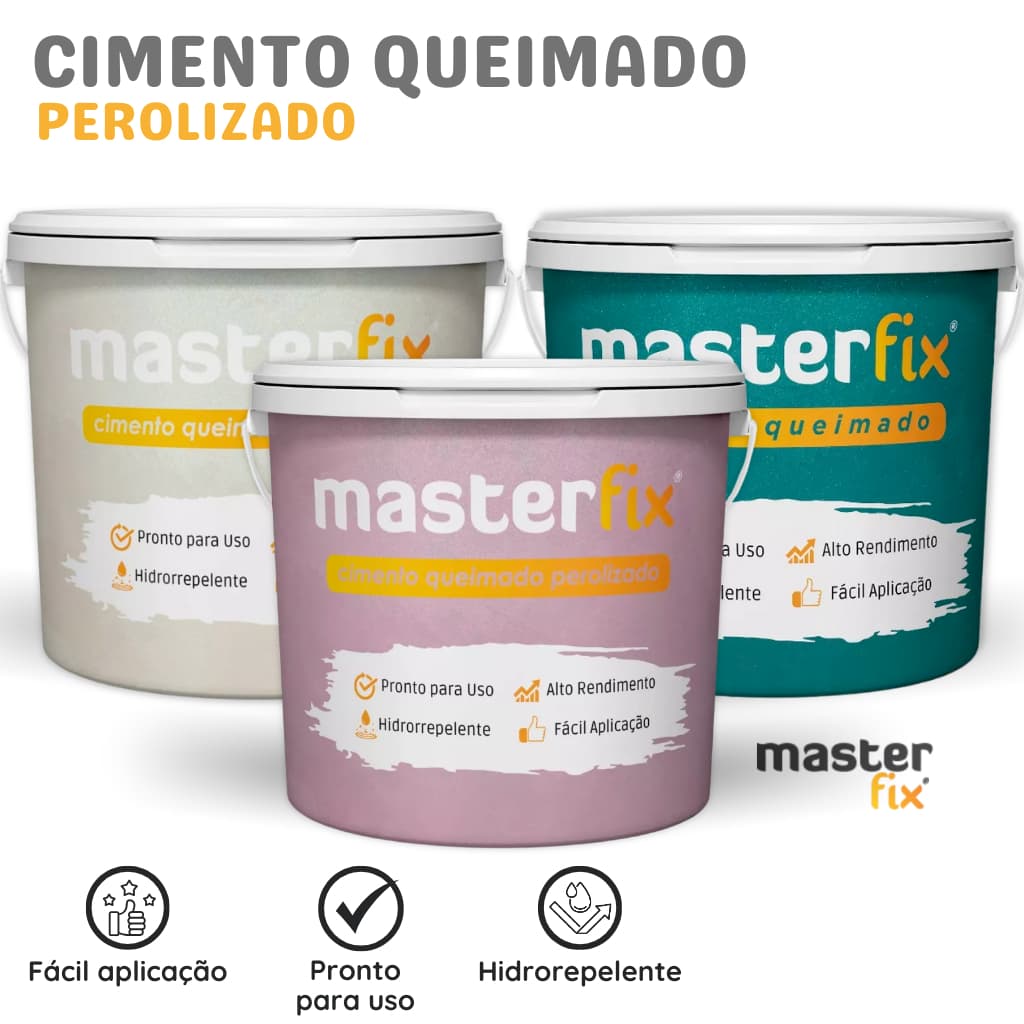 Cimento Queimado Perolizado 3Kg Massa Efeito Aveludado