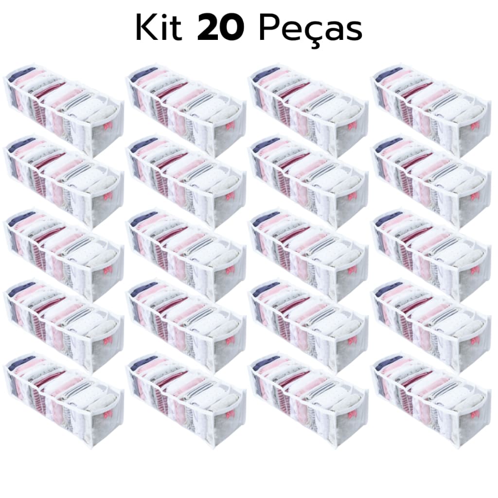 Colmeia Organizadora Cristal Calcinha Meias Lenços 20 Pç