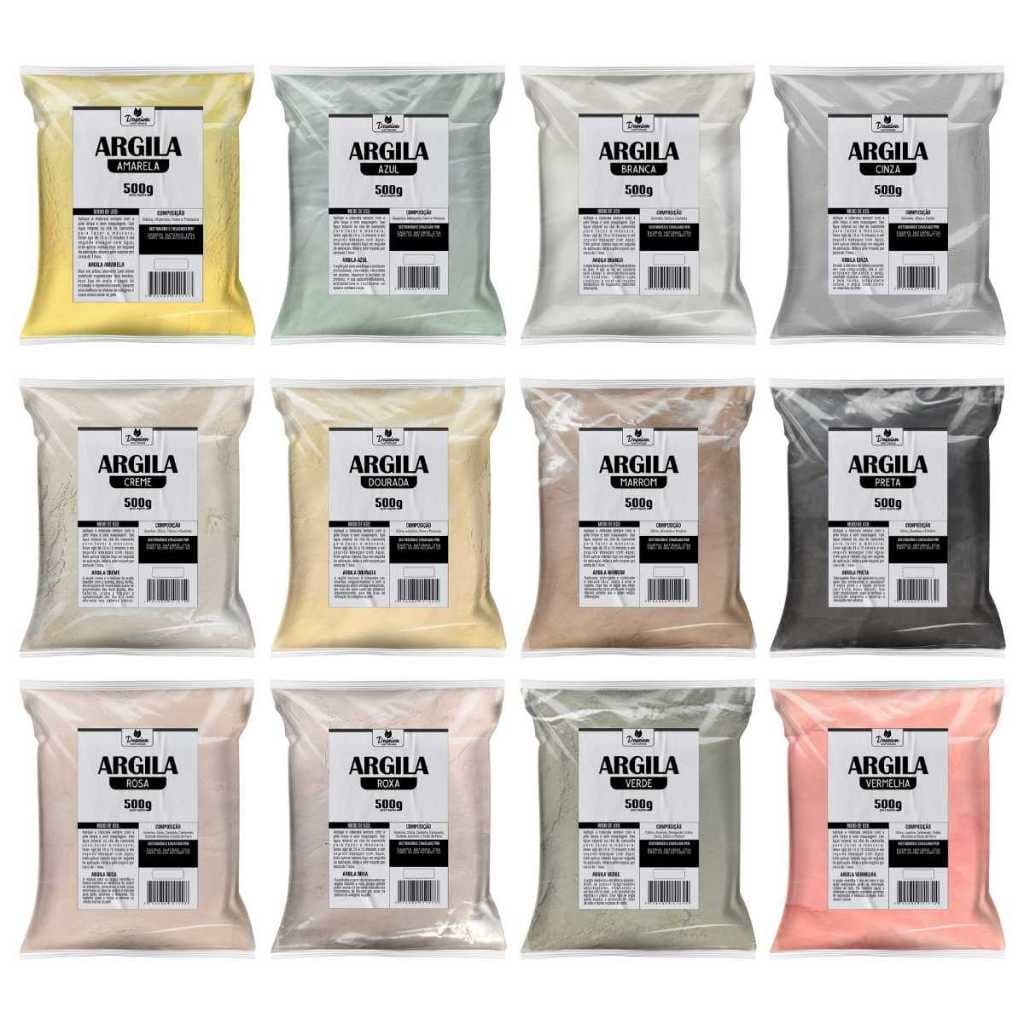 Argilas 1kg - 500g - 200g  Varias Cores Disponíveis Máscara Facial Skin care