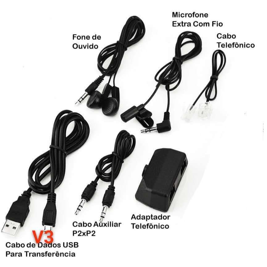 so Acessórios Gravador de voz digital Gravador de Voz so Acessórios Sem gravador