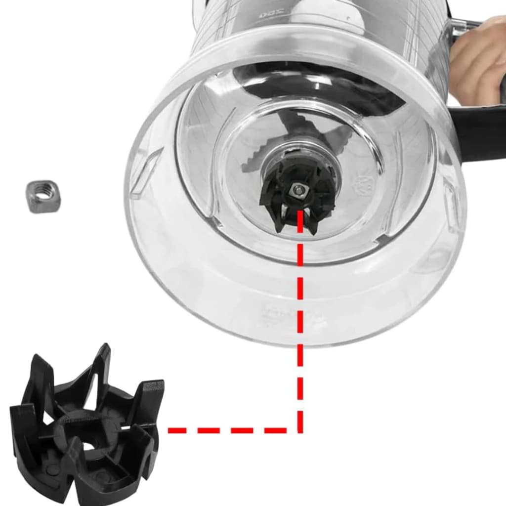 Arraste para copo de liquidificador Mondial Turbo L99 / L850 / L900 / L1000 / L1100 / L1200 (com porca)