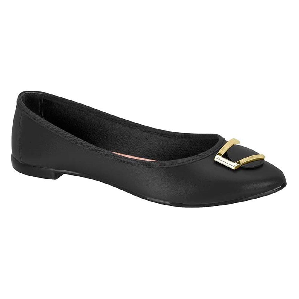 Sapatilha Feminina Moleca Original Bico Fino Detalhe Frontal Calce Fácil Urbana Escritório Social