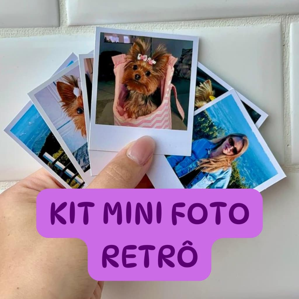 Kit Mini Fotos Adesiva 6 12 18 ou 24 Impressão Personalizada Decoração Presente Envio Rápido