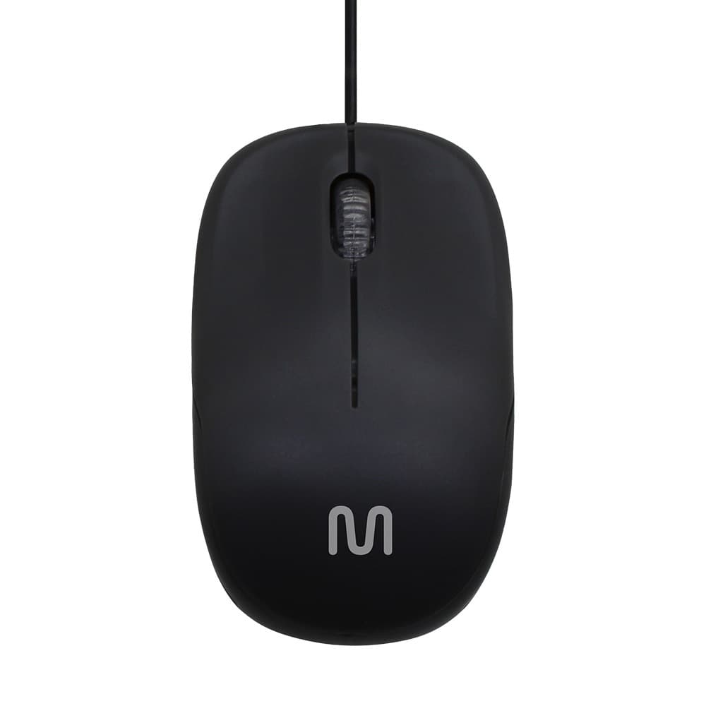 Mouse Com Fio MF200 1200DPI Cabo de 120cm 3 Botões Compacto Preto Multi (Multilaser) - MO255