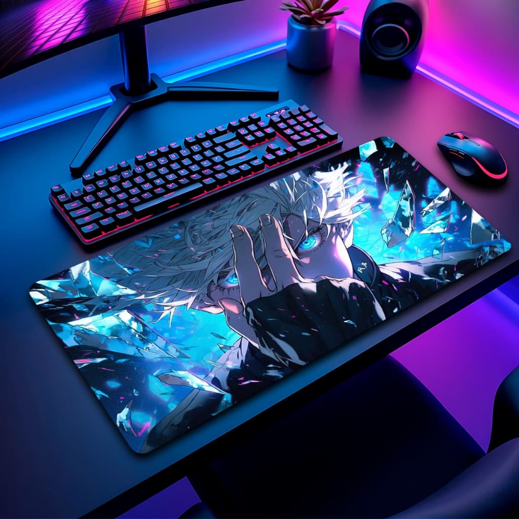 Mouse Pad Gamer Jujuts Kaise  Antiderrapante Grande 70x35 80x35 90x40 90x50 cm Borda Costurada
