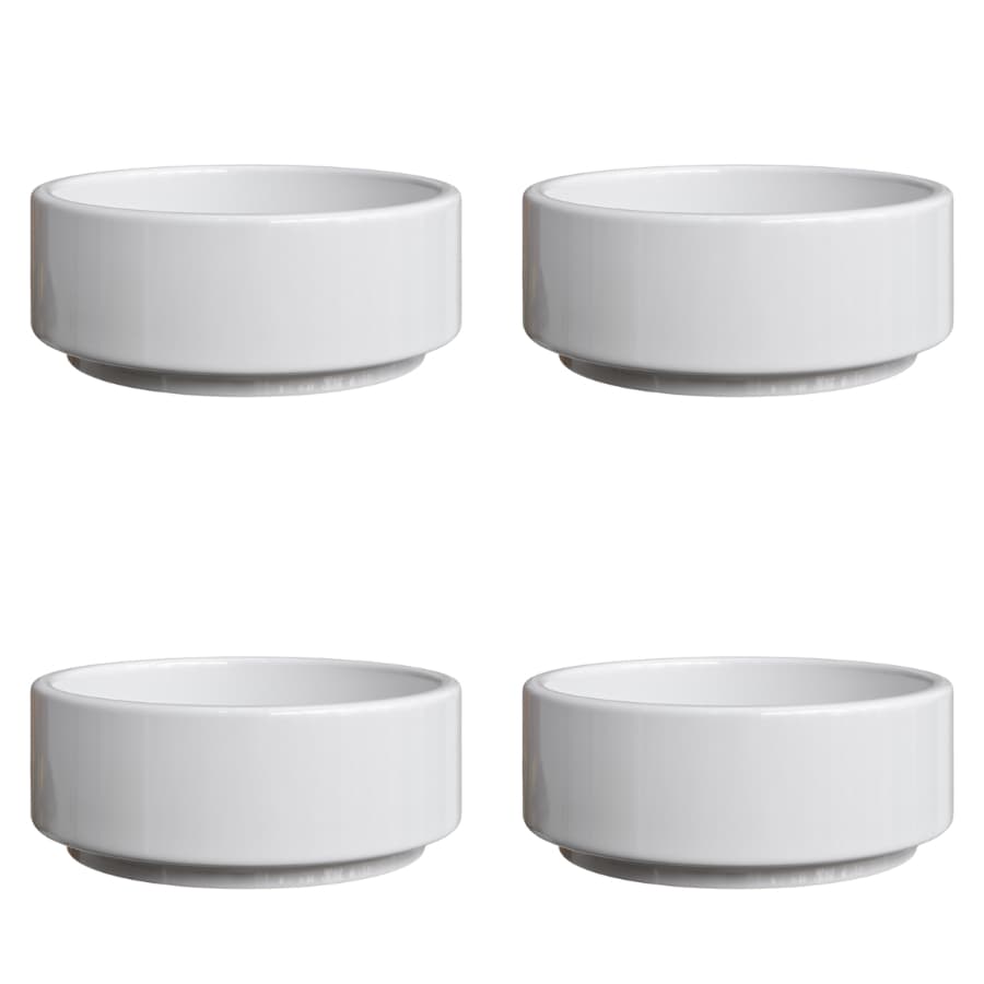 Kit Porta Patê Porcelana Branca Tigelinhas 70ml Manteigueira Restaurante Lanchonete Hotel