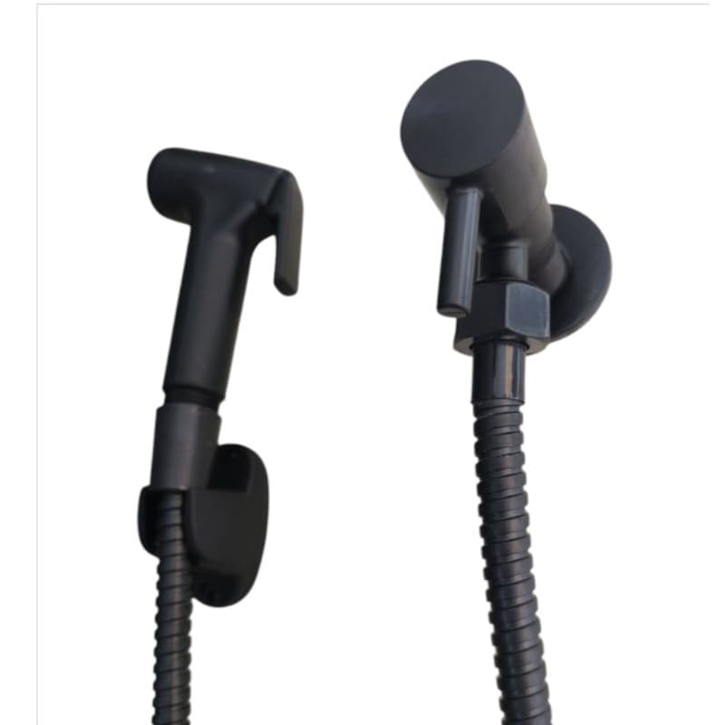 Ducha Higienica Luxo ABS Preta Acionamento 1/4 Volta Com Gatilho 15265B