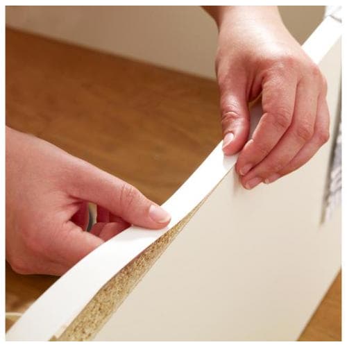 Fita de Borda MDF 19mm PVC Acabamento para móveis Fita Revestimento Armários Marcenaria TX Branca