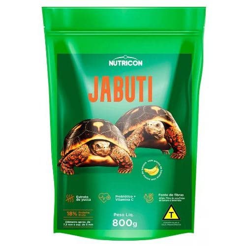 Ração Jabuti Nutricon Bag 800g Extrusado Aroma De Banana