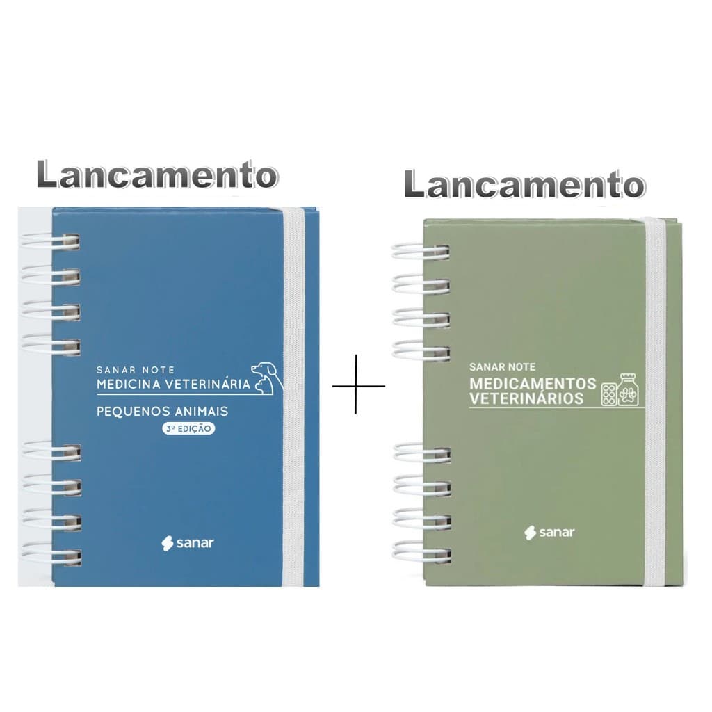 Kit Livros Sanar Note Pequenos Animais 3 Edição + Medicamentos Veterinários