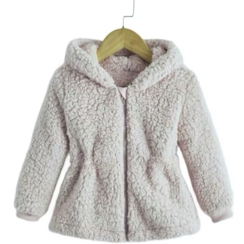 Blusa de Frio Menina Infantil Teddy Pelinho com Capuz Jaqueta infantil Outono Inverno 2026
