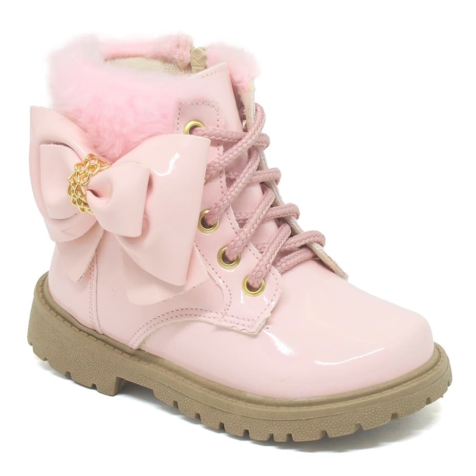 Bota Coturno Infantil Menina Sola Confortável Antiderrapante